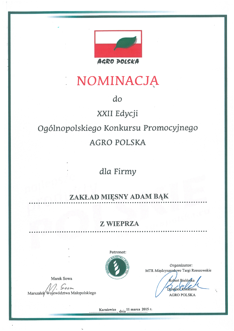 nominacja Agro Polska